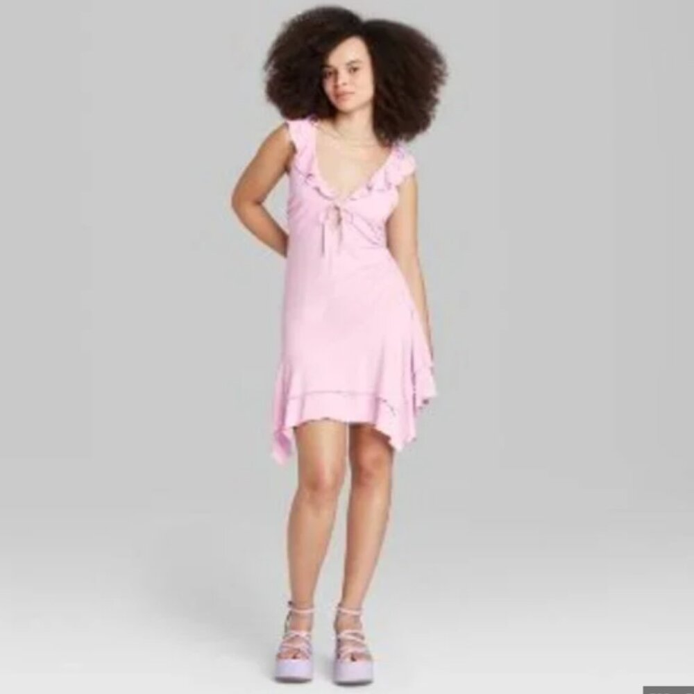 4 For $40 NEW Wild Fable Size XL Handkerchief Hem Fit & Flare Mini Dress